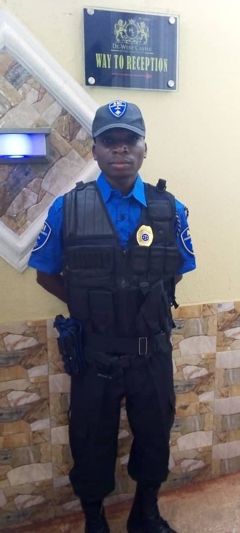 ANI officer standing post in full uniform
